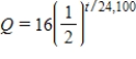 <strong>Let Q represent a mass of radioactive plutonium (in grams),whose half life is 24,100 years.The quantity of plutonium present after t years is .Determine the quantity present after 67,000 years.Round your answer to one decimal place. </strong> A)4.3 g B)3.3 g C)5.3 g D)2.3 g E)6.3 g