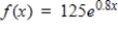 <strong>What is the value of the function at ? Round to 3 decimal places.</strong> A)278.193 B)127.226 C)74.820 D)787.067 E)8647.887