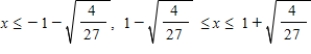 <strong>Use a graphing utility to graph the equation.Use the graph to approximate the values of x that satisfy the inequality. Equation: Inequality: </strong> A) B) C) D) E)