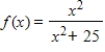 <strong>Identify all intercepts of .</strong> A)x-intercept: none;y-intercept: (0,6) B)x-intercept: none;y-intercept: (0,1) C)x-intercept: none;y-intercept: none D)x-intercept: (0,0);y-intercept: (0,0) E)x-intercepts: (-5,0)and (5,0);y-intercept: (0,1)