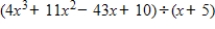 <strong>Use synthetic division to divide. </strong> A) B) C) D) E)
