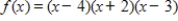 <strong>Using the factors (x - 4)and (x + 2),find the remaining factor(s)of and write the polynomial in fully factored form.</strong> A) B) C) D) E)