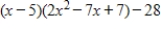 <strong>Use synthetic division to express in the form (divisor)(quotient)+ remainder for the divisor x + 5. </strong> A) B) C) D) E)none of these