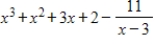 <strong>Use synthetic division to perform the division. </strong> A) B) C) D) E)none of these