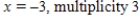 <strong>Find all real zeros of the polynomial and determine the multiplicity of each.</strong> A) B) C) D) E)