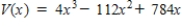 <strong>An open box is to be made from a square piece of cardboard,28 inches on a side,by cutting equal squares with sides of length x from the corners and turning up the sides (see figure below).Determine the function,V,in terms of x,that represents the volume of the box. </strong> A) B) C) D) E)