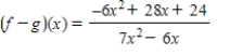 <strong>Find ( f − g )(x). </strong> A) B) C) D) E)
