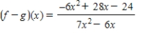 <strong>Find ( f − g )(x). </strong> A) B) C) D) E)
