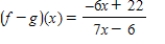 <strong>Find ( f − g )(x). </strong> A) B) C) D) E)
