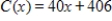 <strong>The monthly cost C of running the machinery in a factory for t hours is given by The number of hours t needed to produce x products is given by . Find the equation representing the cost C of manufacturing x products.</strong> A) B) C) D) E) 