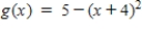 <strong>Write an equation for the function that is described by the following characteristics. The shape of ,but moved five units down,four units to the left,and then reflected in the x-axis.</strong> A) B) C) D) E)