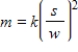 <strong>Find a mathematical model for the verbal statement: m varies directly as the square of w and inversely as s.</strong> A) B) C) D) E)