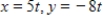 <strong>Using following result find a set of parametric equation of the line. Line: passes through (0,0)and </strong> A) B) C) D) E)