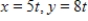 <strong>Using following result find a set of parametric equation of the line. Line: passes through (0,0)and </strong> A) B) C) D) E)