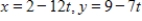 <strong>Using following result find a set of parametric equation of the line. Line: passes through and </strong> A) B) , C) , D) E)