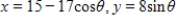 <strong>Using following result find a set of parametric equation of conic. vertices: ;foci: </strong> A) B) C) D) E)