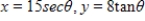 <strong>Using following result find a set of parametric equation of conic. Hyperbola: Hyperbola: vertices: ;foci: </strong> A) B) C) D) E)