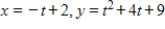 <strong>Find a set of parametric equations for the rectangular equation. </strong> A) B) C) D) E)