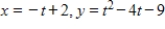 <strong>Find a set of parametric equations for the rectangular equation. </strong> A) B) C) D) E)
