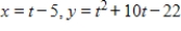 <strong>Find a set of parametric equations for the rectangular equation. </strong> A) B) C) D) E)