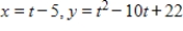 <strong>Find a set of parametric equations for the rectangular equation. </strong> A) B) C) D) E)
