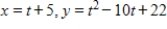 <strong>Find a set of parametric equations for the rectangular equation. </strong> A) B) C) D) E)