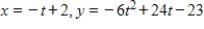 <strong>Find a set of parametric equations for the rectangular equation. </strong> A) B) C) D) E)