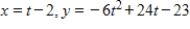 <strong>Find a set of parametric equations for the rectangular equation. </strong> A) B) C) D) E)