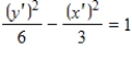 <strong>Rotate the axes to eliminate the xy-term in the equation.Then write the equation in standard form. </strong> A) B) C) D) E)