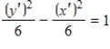 <strong>Rotate the axes to eliminate the xy-term in the equation.Then write the equation in standard form. </strong> A) B) C) D) E)