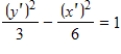 <strong>Rotate the axes to eliminate the xy-term in the equation.Then write the equation in standard form. </strong> A) B) C) D) E)