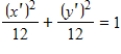 <strong>Rotate the axes to eliminate the xy-term in the equation.Then write the equation in standard form. </strong> A) B) C) D) E)