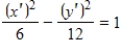 <strong>Rotate the axes to eliminate the xy-term in the equation.Then write the equation in standard form. </strong> A) B) C) D) E)
