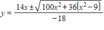 <strong>Use the Quadratic Formula to solve for . </strong> A) B) C) D) E)