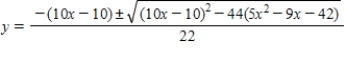 <strong>Use the Quadratic Formula to solve for . </strong> A) B) C) D) E)