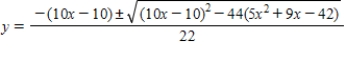 <strong>Use the Quadratic Formula to solve for . </strong> A) B) C) D) E)