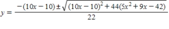 <strong>Use the Quadratic Formula to solve for . </strong> A) B) C) D) E)