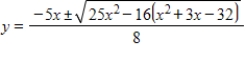<strong>Use the Quadratic Formula to solve for . </strong> A) B) C) D) E)