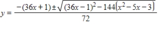 <strong>Use the Quadratic Formula to solve for . </strong> A) B) C) D) E)