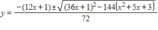 <strong>Use the Quadratic Formula to solve for . </strong> A) B) C) D) E)