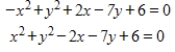 <strong>Find any points of intersection of the graphs algebraically. </strong> A)The points of intersection are and . B)The points of intersection are and . C)The points of intersection are and . D)The points of intersection are and . E)The points of intersection are and .
