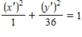 <strong>Find the lengths of the major and minor axes of the ellipse graphed by following equation. </strong> A)Length of major axis is Length of minor axis is B)Length of major axis is Length of minor axis is C)Length of major axis is Length of minor axis is D)Length of major axis is Length of minor axis is E)None of the above