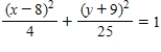 <strong>Identify the conic by writing the equation in standard form. </strong> A) ;ellipse B) ;ellipse C) ;ellipse D) ;ellipse E) ;circle