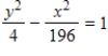 <strong>Find the standard form of the equation of the hyperbola with the given characteristics and center at the origin. ​ Vertices:   ;asymptotes:   ​</strong> A)   B)   C)   D)   E)   <div style=padding-top: 35px> 