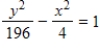 <strong>Find the standard form of the equation of the hyperbola with the given characteristics and center at the origin. ​ Vertices:   ;asymptotes:   ​</strong> A)   B)   C)   D)   E)   <div style=padding-top: 35px> 