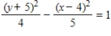 <strong>Find the standard form of the equation of the hyperbola with the given characteristics. vertices: (5,-6), (5,-2) Foci: (5,-7), (5,-1) ​</strong> A)   B)   C)   D)   E)   <div style=padding-top: 35px> 