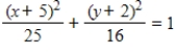 <strong>Find the standard form of the equation of the hyperbola with the given characteristics. vertices: (-10,-2), (0,-2) Asymptotes: y = ±   x ​</strong> A)   B)   C)   D)   E)   <div style=padding-top: 35px> 