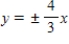 <strong>Find the vertices and asymptotes of the hyperbola.​   ​</strong> A)​vertices: (0,±3)asymptote:   B)​​vertices: (0,±3)asymptote:   C)​vertices: (±3,0)asymptote:   D)​​vertices: (±3,0)asymptote:   E)​vertices: (±3,4)asymptote:   <div style=padding-top: 35px> 