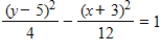 <strong>Find the standard form of the equation of the hyperbola with the given characteristics. vertices: (3,3), (3,7) Foci: (3,1), (3,9) ​</strong> A)   B)   C)   D)   E)   <div style=padding-top: 35px> 