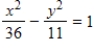 <strong>Find the standard form of the equation of the ellipse with the given characteristics and center at the origin. Foci: ;major axis of length 12 </strong> A) B) C) D) E)